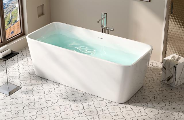 NORTIQ K59 FRITSTÅENDE BADEKAR - HVID