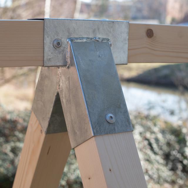 CONNEX STOLPEHJØRNE ENKELT - 90 X 90 MM - GALVANISERET STÅL