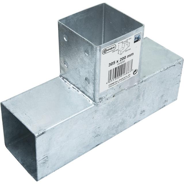 CONNEX STOLPEHJØRNER ENKEL - 305 X 185 MM - GALVANISERET STÅL